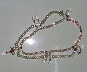 Fairy Pink Stone Necklace 🧚‍♀️🎀✨️🪞💕