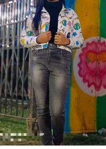 Trendy Graphic Print Jacket