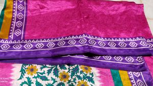 😍💖New Elegant Pink Silk Saree💖😍