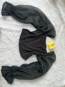 Black Fluffy Top