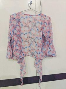 Floral Tiered Dress With Shrug