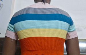 Striped Ribbed Crop Top