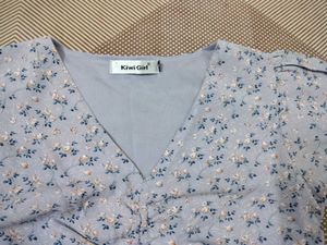 Floral Print Ruched Top And Trousers Co-rd Set