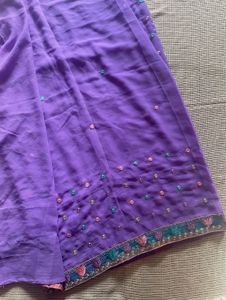 Saree With Stitched Blouse