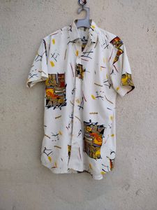 Vintage Print Button Down Shirts (2)