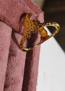 Textured Hollow Oval Ring