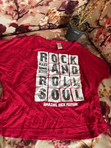 Rock and Roll Crop Graphic tshirt
