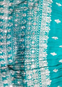 Teal Sequin Embellished Skirt