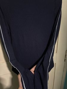 Navy Blue SHEIN Ribbed Long Sleeve Top 👚✨