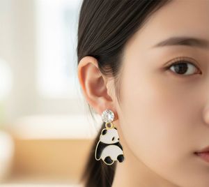 Panda Drop Earrings