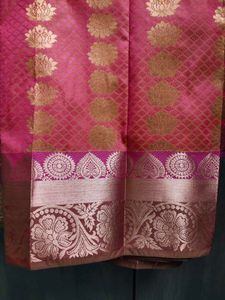 🧡💖Dual Shade Semi Silk Saree