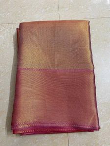 Elegant Silk Saree - Gold &amp; Pink