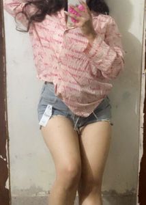 Pink Patterned Top