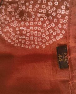 Brown Cotton Printed Anarkali with Attached Jacket