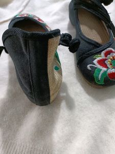 Chinese Embroidered Floral Shoe