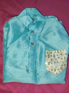 Boys' Festive Kurta - Aqua Blue