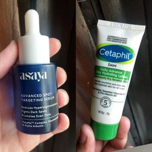 Asaya Face Serum & Cetaphil Daily Hydrating Lotion