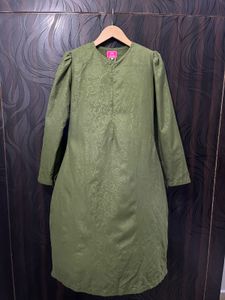 Elegant Olive Green Dress