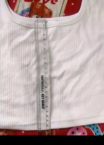New White Ribbed Tank Top
