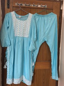 Elegant Blue Kurta Pant Set