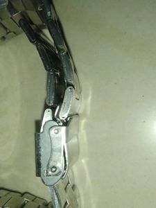 Mens Metallic Silver Watch