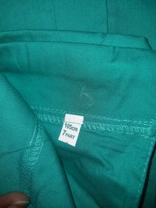 Teal Lakshmi Embroidered Fabric