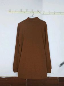 Brown Turtleneck Top