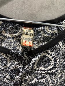 Patterned Three Quarter Sleeve Top