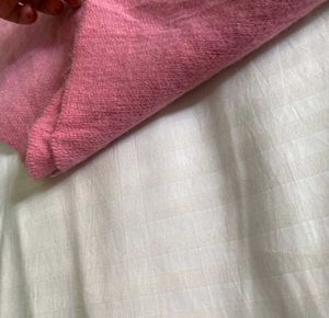 Pink Knit Midi Skirt