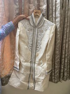Ivory Embellished Sherwani - Formal Menswear