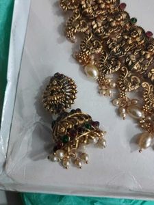 Antique Lakshmi Devi jewellery pearl set
