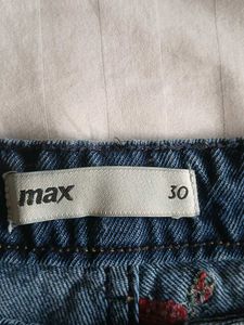 Floral Denim Mini Skirt