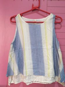 White And Blue Top