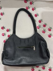 Black Faux Leather Handbag Y2K vintage