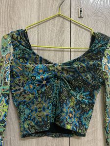 Patterned Long Sleeve Top