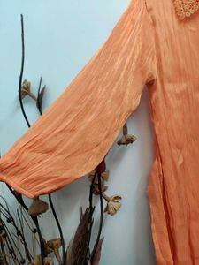 Elegant Peach Ethnic Gown