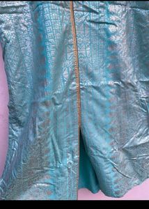 W printed straight Kurta with sequence
