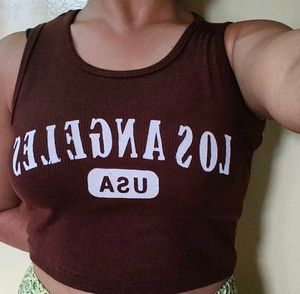 Brown Crop Top