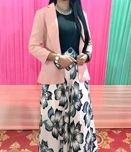 Chic Blazer &amp; Floral Pant Set