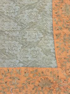 Elegant Lace Saree with Embroidery