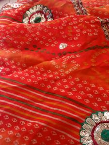 Festive Orange Saree - new