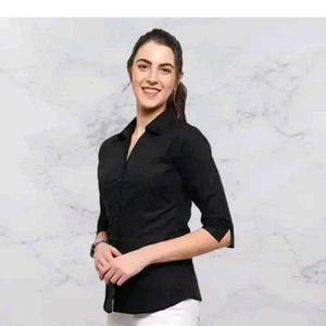 Classic Black Button-Down Shirt