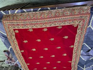 Red Heavy Blouse And Saree