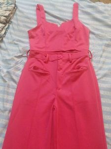 Pink Sleeveless Jumpsuit