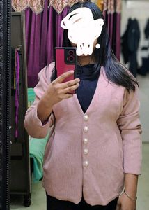 🔥Woolen blazer 😍 New Nude pink sweater overcoat