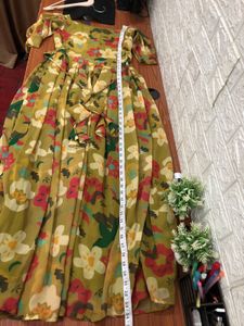 🌷Floral Print Dress fabric georgette and organza