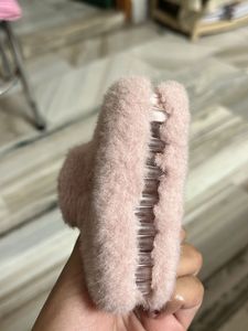 Fluffy Pink Hair Tie