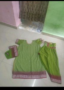 Green Sequin Salwar Kameez