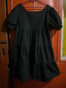 Black Tiered Mini Dress