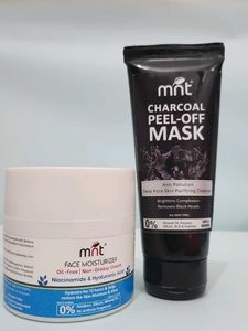 Mnt Charcoal Peel-Off Mask &amp; Face Moisturizer